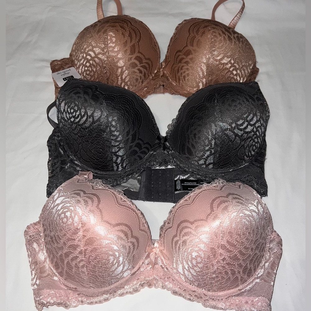 3 push up bras Rene Rofe 36D